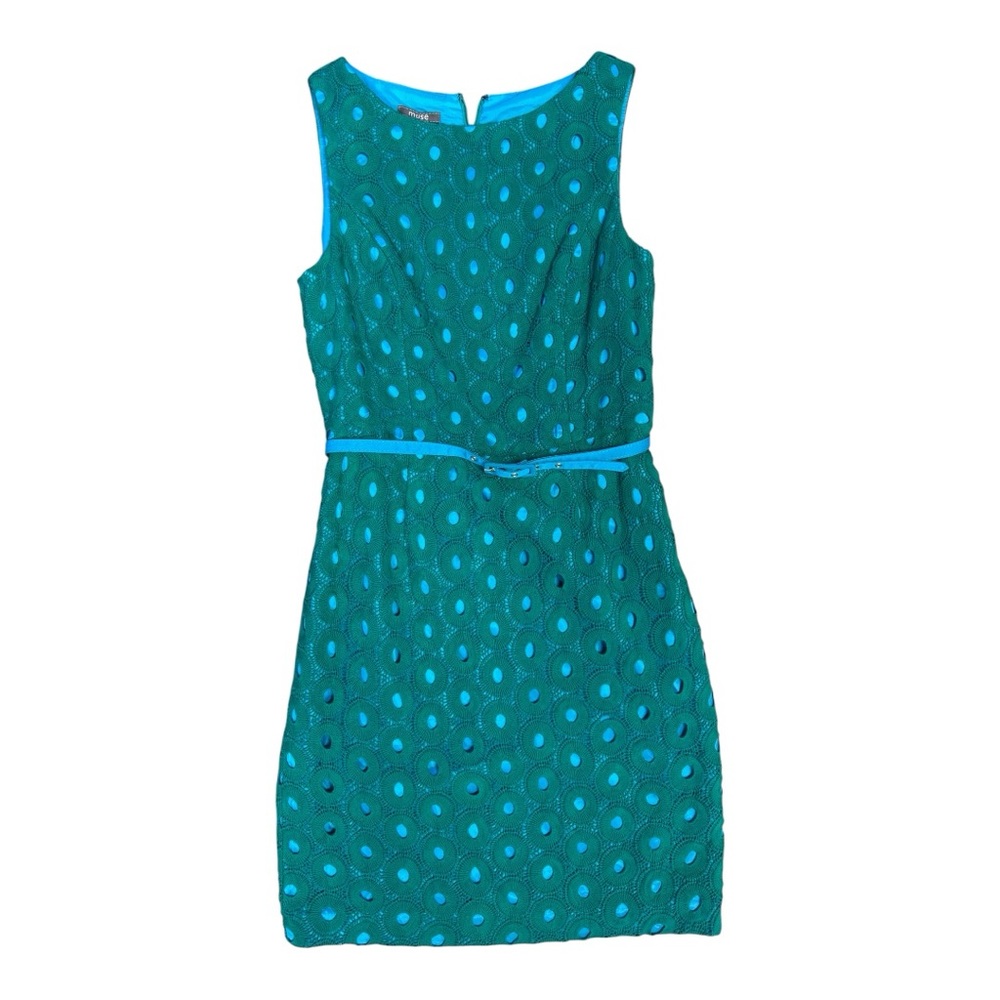 Muse Turquoise Green Crochet Dress